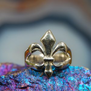 Classic Fleur de Lis Ring RJ141 – Louisiana Opals by Rick's Fine Jewelry