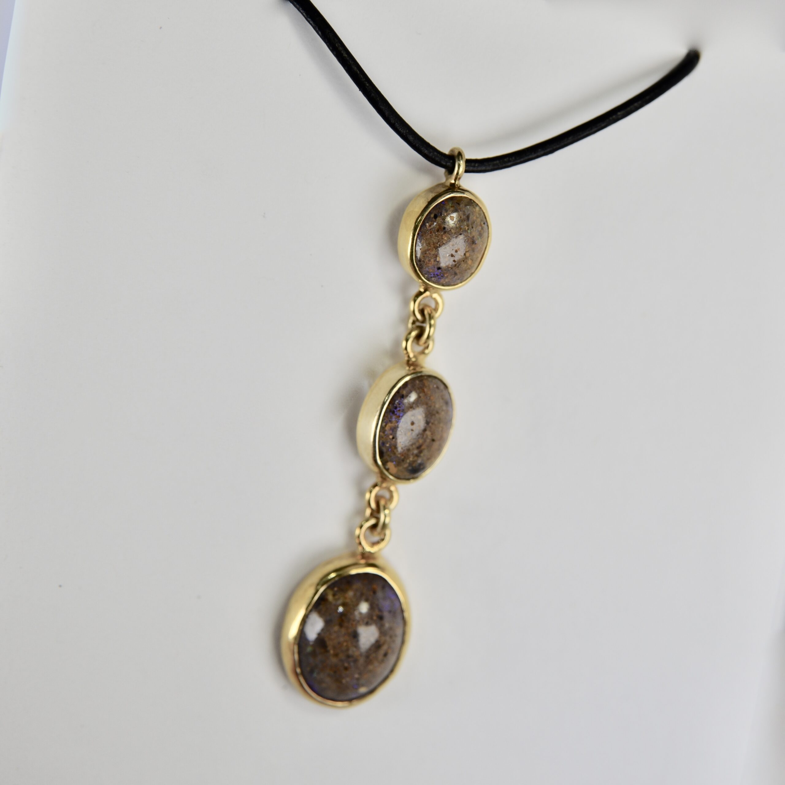 3 LA OPALS Drop Necklace – LA429 – Louisiana Opals by Rick's Fine Jewelry